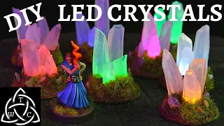 DIY LED Glue Stick Crystals for Tabletop RPG