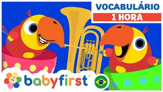 🎹 🎸🎺 APRENDA O NOME DOS INSTRUMENTOS COM OS OVOS SURPRESA | LARRY O PASSARINHO | BabyFirst Brasil