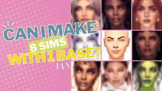 CAN I CREATE EIGHT SIMS USING ONLY ONE BASE? | The Sims 4 | CAS Challenge