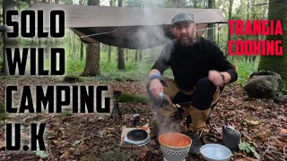 Solo Hammock Camp - Swedish Army Ranger Stove - Trangia Cooking - U.K Wild Camping