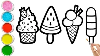 Ice Cream Drawing Tutorial for Kids |Fun Atr Tutorial | Step-by-Step Guide