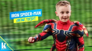 Little Flash Tests Iron Spider-Man Gear!