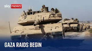 Israel-Hamas war: Gaza raids begin - and more could happen in the coming hours