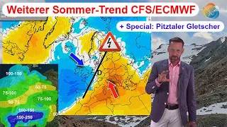 Wie geht vom Trend her der Sommer bis August weiter? GFS/CFS etwas wechselhafter, ECMWF eher heiß.