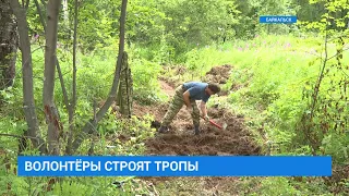 Волонтёры строят тропы