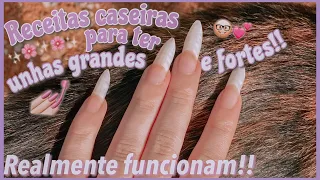 RECEITAS CASEIRAS PARA TER UNHAS GRANDES E FORTES💅🏻💕 |Iris Carvalho Costa