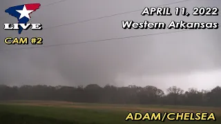 4/11/22 LIVE CAM 2 • Western Arkansas Tornado and Hail! {Adam}