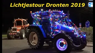 Lichtjestour met versierde trekkers,  Dronten 2019, film Jan Rijpma © 21-12-2019. Tractors by Night.