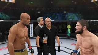 Khabib Nurmagomedov vs Anderson Silva Full Match (EA Sports UFC 4)