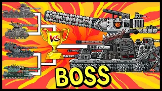 ⚔️ Black Ratte VS Dora Karl-44 ⚔️| TankBattleRoyale | Мега танки VS Мега Босс - Мультики про танки