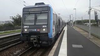 RER C : départ d'un Z20900 IDFM/IDF à Gennevilliers