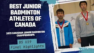 See the best Junior Badminton Players of Canada in Canadian National Championship 2023 (BS U19)