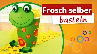 ◀ Frosch selber basteln ▶ trendmarkt24 - Kindergeburtstag Bastelidee