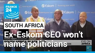 South Africa: Ex-Eskom CEO won't name politicians in utility probe • FRANCE 24 English