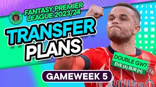 FPL GW5 TRANSFER PLANS | Jackson OUT Morris IN for Double GW7? | Fantasy Premier League Tips 2023/24