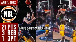 Kai Sotto CAREER HIGH 21 POINTS LATEST HIGHLIGHTS | Adelaide 36ers vs Brisbane Bullets NBL Australia