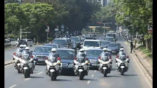 Museveni's nomination convoy is passing- See what happens before and after in Kampala City