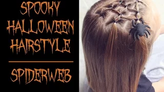 Halloween Hair Tutorial for Little Girls | Spiderweb | Brown Haired Bliss