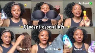 Back to school/college essentials for girls✨|skin & body care, wig maintenance👩🏻‍🦰