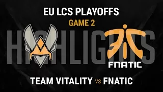 Fnatic vs Vitality Game 2 - Highlights EU LCS Playoffs Quarterfinals Spring 2016 - FNC vs VIT