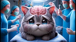 Salt Shock: Poor Cat got Brain Hemorrhage 🐱🧂🧠 #cat #aicat #cutecat