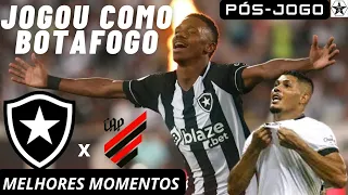 BOTAFOGO 2 X 0 ATHLETICO-PR CAMPEONATO BRASILEIRO/ ERISON E JEFFINHO MARCARAM NA VITÓRIA ALVINEGRA