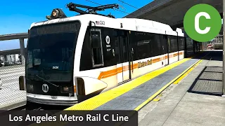 Los Angeles Metro Rail C Line (or Green Line), Harbor Freeway to Rosa Park Station, Siemens P2000