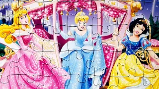 PRINCESS Disney PUZZLE Rompecabezas de Cenicienta Blancanieves Aurora Puzzle Video for Kids