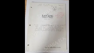 NEVER BEFORE SEEN - Ep. 4 - The Lion King II: Simba's Pride - Script ver. 10/4/96 Analysis