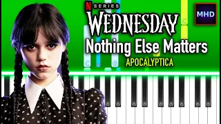 APOCALYPTICA - Nothing Else Matters - WEDNESDAY Theme - Piano Tutorial