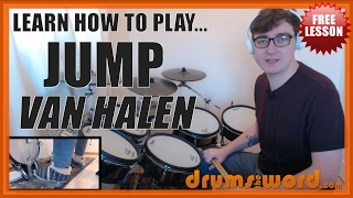 ★ Jump (Van Halen) ★ FREE Drum Lesson | How To Play Drum BEAT (Alex Van Halen)