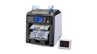 AL-950 USD EUR MXN ARS Two Pocket Currency Discriminator Counter Banknote Sorter Money Value Counter