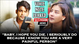 OMG ! Sidharth Shukla's 'ALLEGED' Voice Note To Shilpa Shinde Is SHOCKING As HELL!