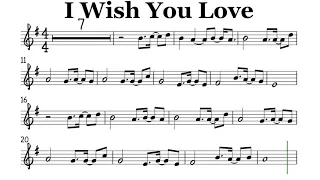 I Wish You Love Bb Instruments Sheet Music Backing Track Play Along Partitura