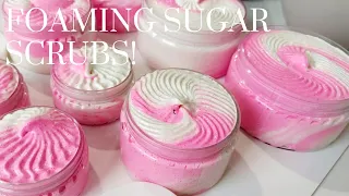 HOW TO MAKE  FOAMING SUGAR SCRUBS / WHIPPED BADY SCRUBS / DIY FOAMING SUGAR SCRUBS