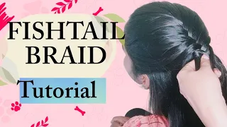 FISHTAIL Braid hairstyle (Telugu) Tutorial/easy hairstyle for long hair /easy front braid hairstyle