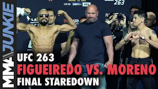 Deiveson Figueiredo shows respect to Brandon Moreno | UFC 263 faceoff