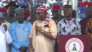 FULL SPEECH OF THE SENATE PRESIDENT, SENATOR GODSWILL AKPABIO AT GRAND RECEPTION IN IKOT EKPENE