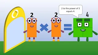 Numberblocks are playing in the powers of 2! Part 1.