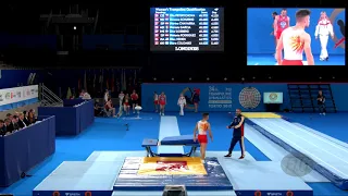 MANJON AZCONA Carlos (ESP) M - 2019 Trampoline Worlds, Tokyo (JPN) - Qualification Double Mini R1