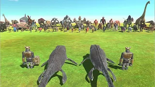 2 MOSASAURUS & GHOR HAMMER VS FACTION - Animal Revolt Battle Simulator