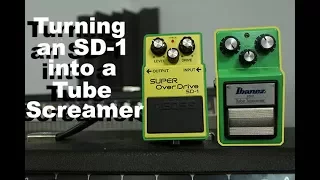 How to turn a $30 overdrive pedal into a $180 pedal  -- The Boss SD-1 turned into a TS808