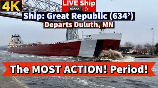 ⚓️MOST Action in Canal! Great Republic departs Duluth, MN