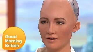 Humanoid Robot Tells Jokes on GMB! | Good Morning Britain