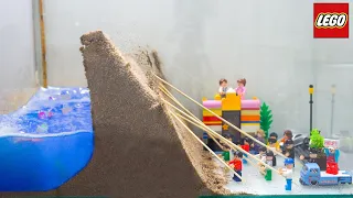 Lego Dam Breach Experiment #7 | Lego people try to hold off a dam breach