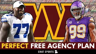 The PERFECT Commanders Free Agency Plan For 2024 Ft. Danielle Hunter | Washington Commanders Rumors