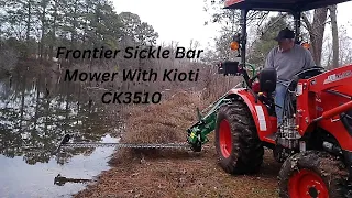 Frontier Sickle Bar Mower and Kioti CK3510