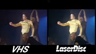Michael Jackson - Wanna Be Starting Something - Live Brunei - LaserDisc Vs VHS Comparison