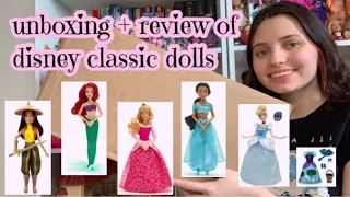 unboxing + reviewing disney classic dolls