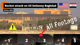 💥 C-RAM engagement footage from 20 December 2020 rocket attack on US Embassy, Baghdad, Iraq (BRRRT)